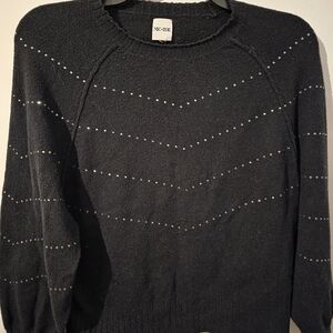 NIC+ZOE Black Crew Neck Sweater